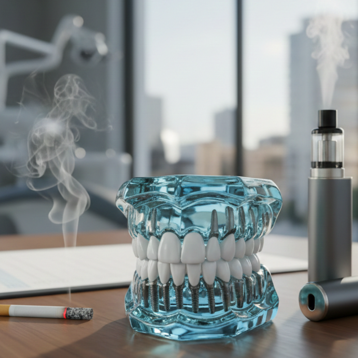 Implantes Dentales para Fumadores: Protocolo de Éxito y la Verdad sobre el Vapeo | Alicante IGB Dental